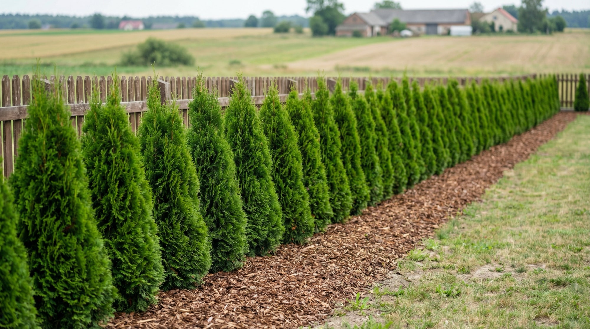 300 tui przyciętych na dużej działce pod Poznaniem