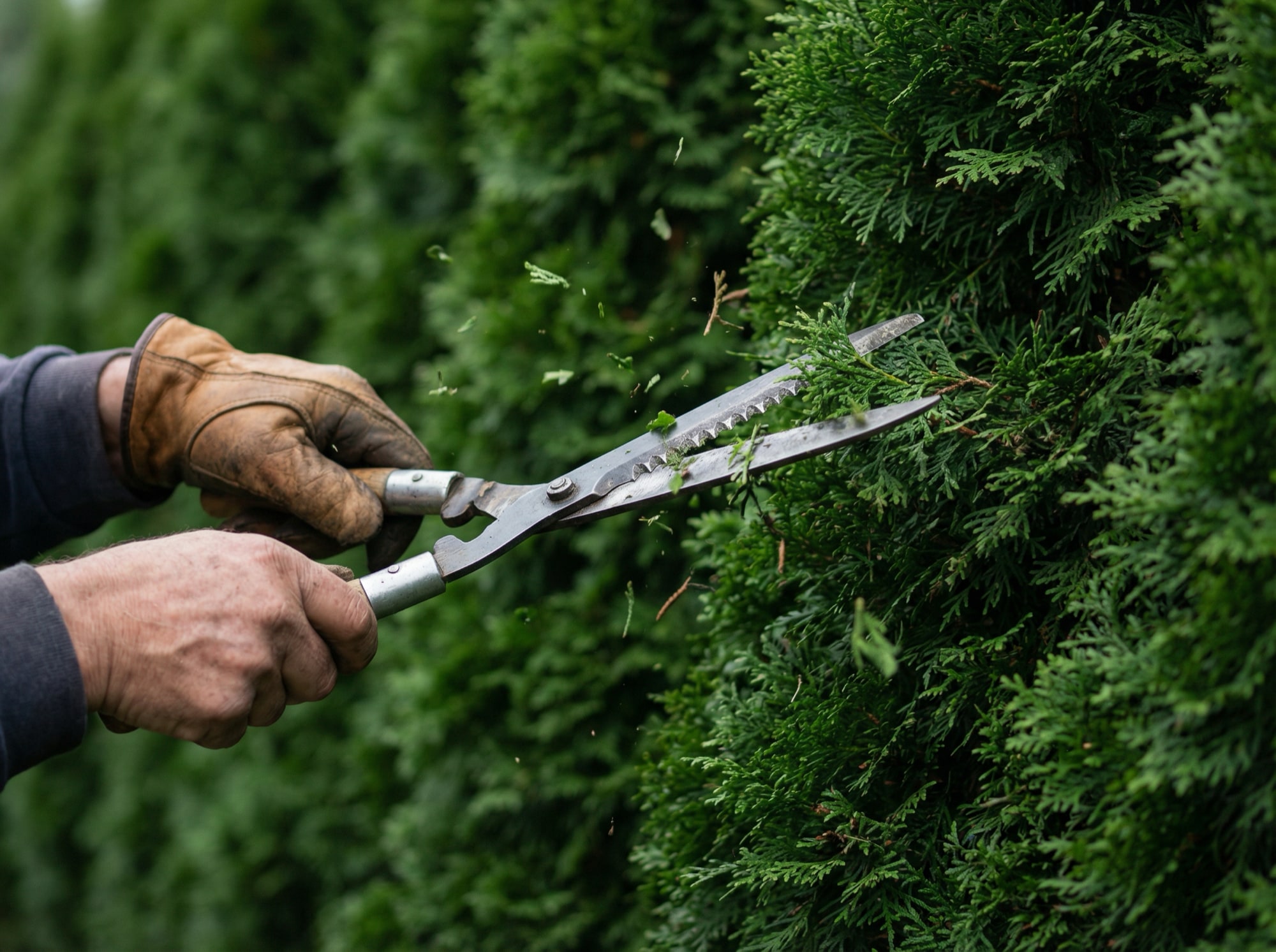 Przycinanie tui - równo i precyzyjnie